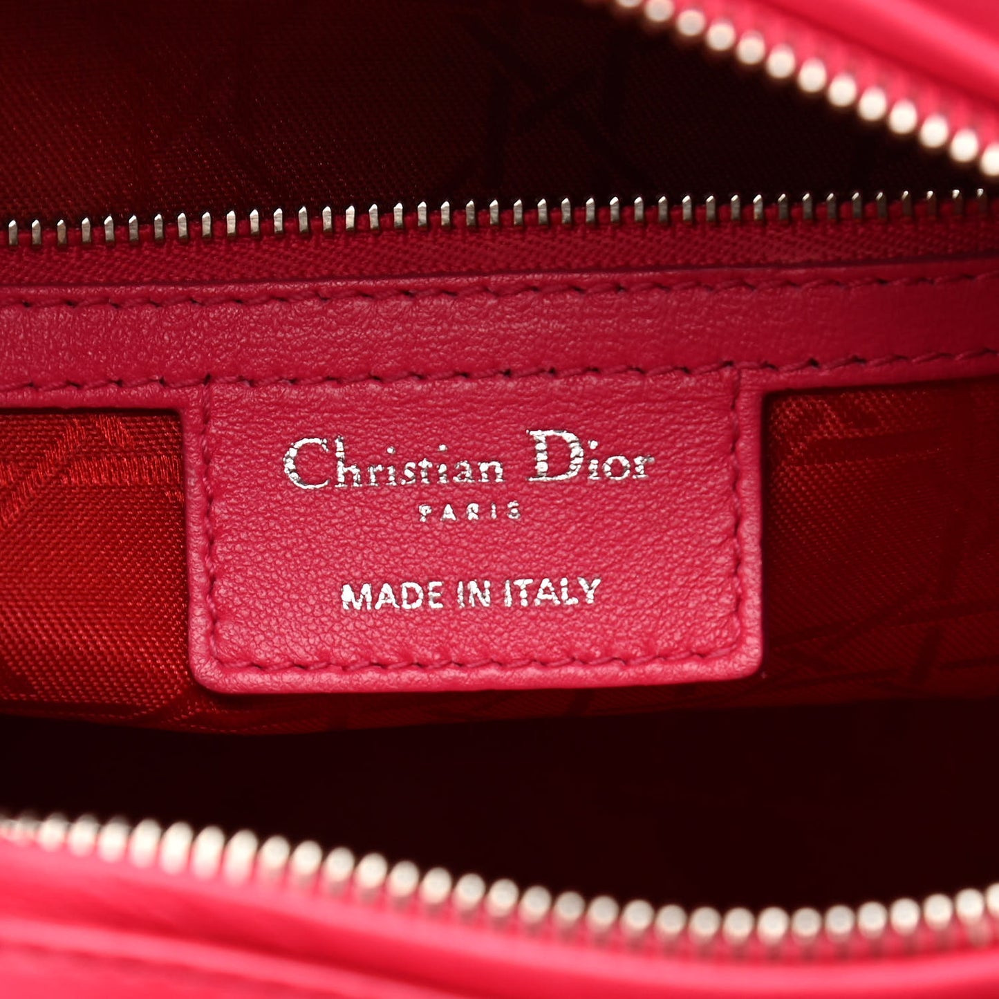 Lambskin Cannage Large Lady Dior Fuchsia