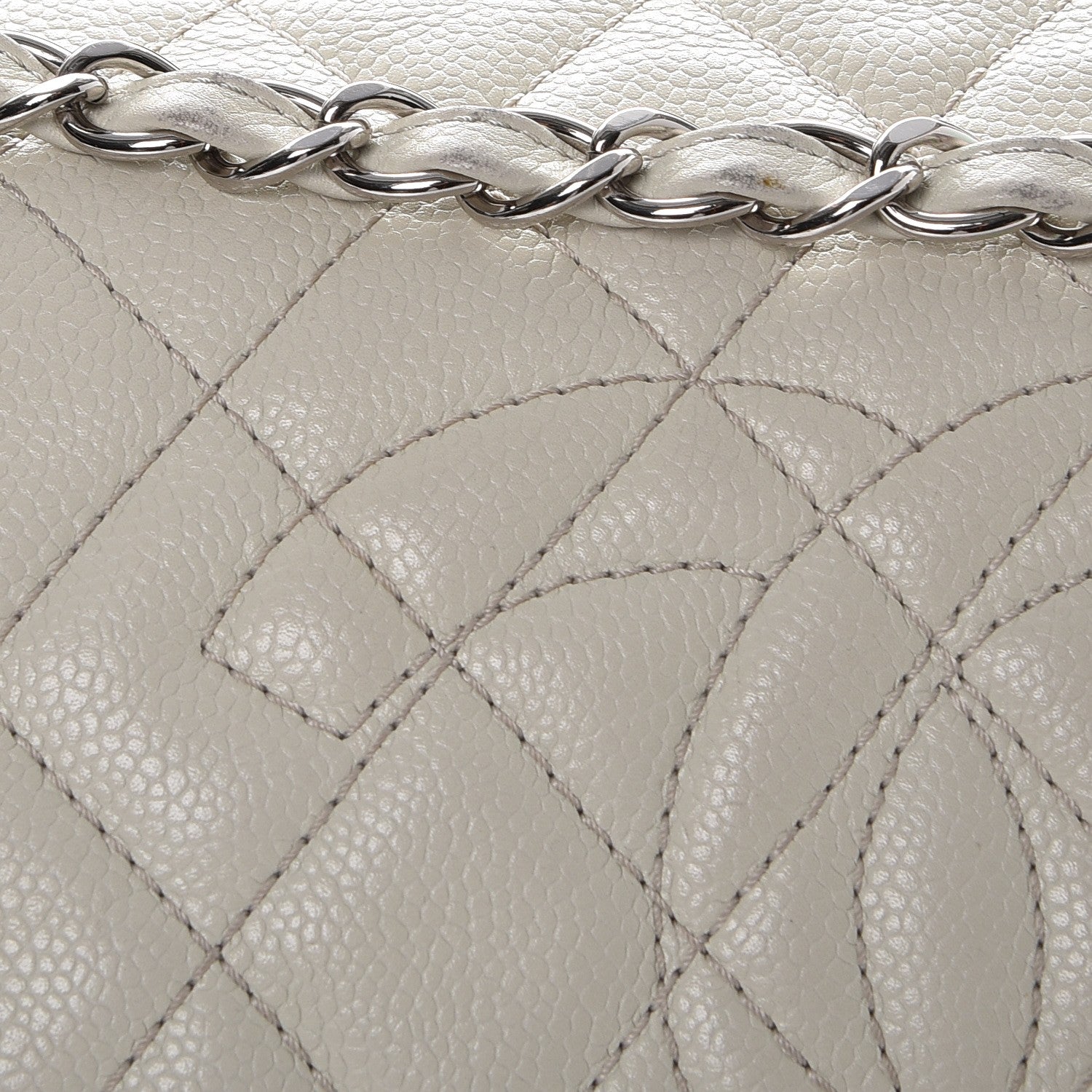 Chanel Caviar Quilted Timeless Accordion Flap White 12 of 17
