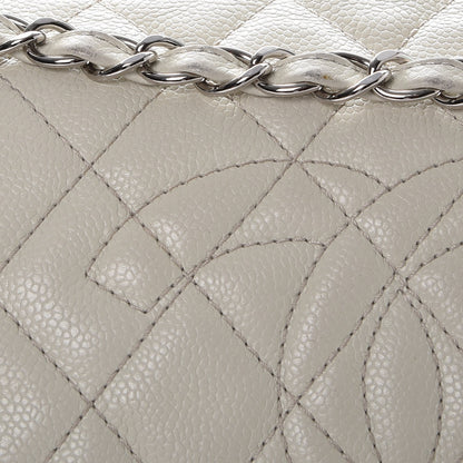 Chanel Caviar Quilted Timeless Accordion Flap White 12 of 17