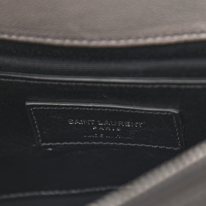 Saint Laurent Matelasse Chevron Monogram Large College Satchel Grey 6 of 9