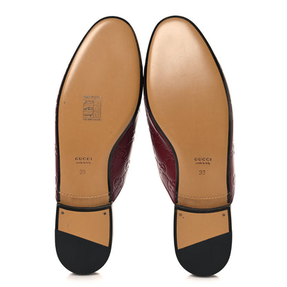 Gucci Glamour Calfskin Guccissima Womens Princetown Slippers 39 Rosso Ancora 6 of 10