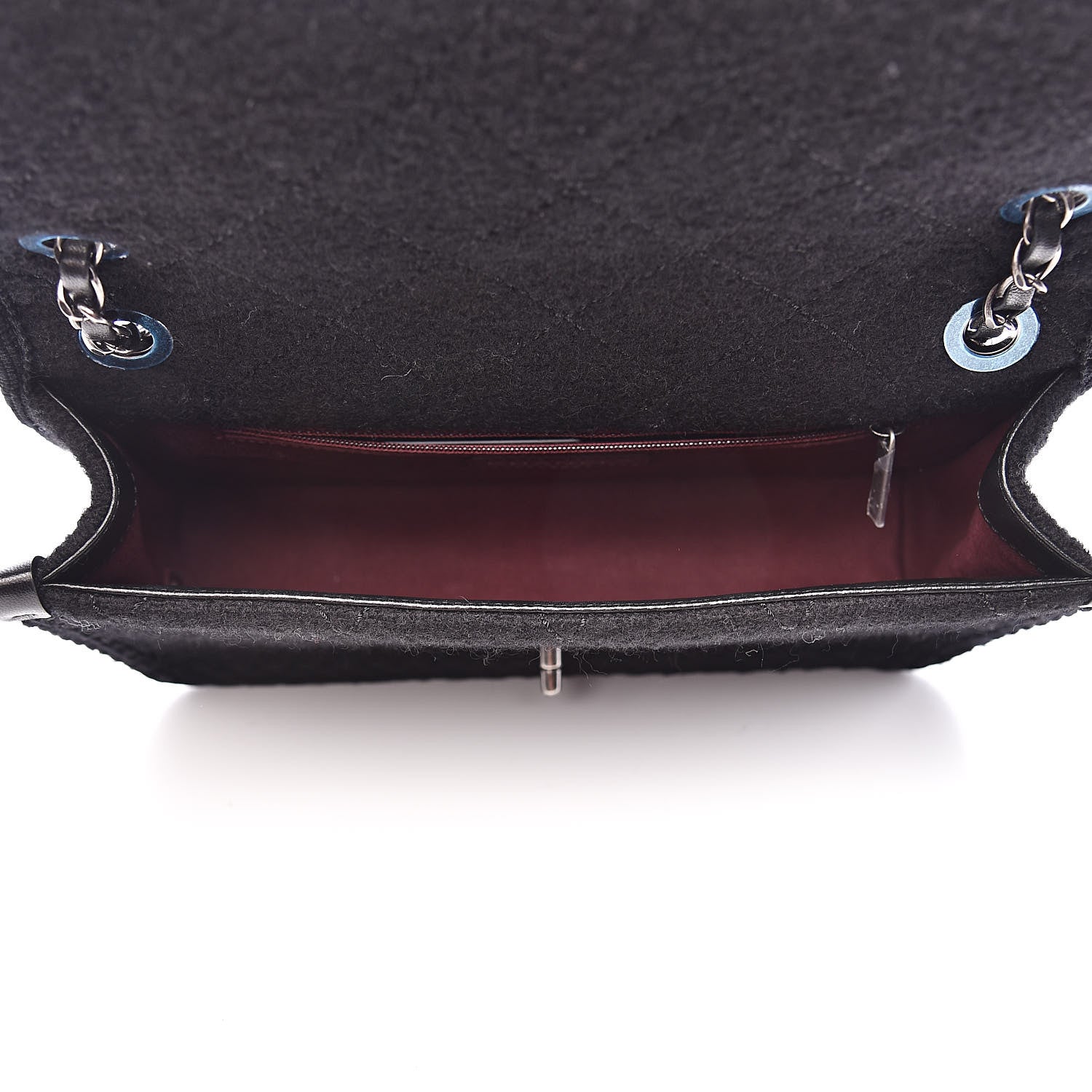 Chanel Wool Quilted Medium Edelweiss Single Flap Black 5 of 11