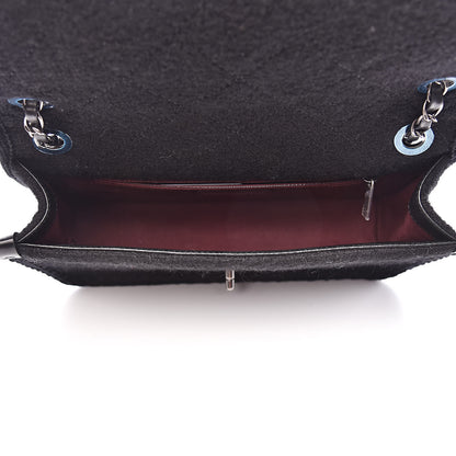 Chanel Wool Quilted Medium Edelweiss Single Flap Black 5 of 11
