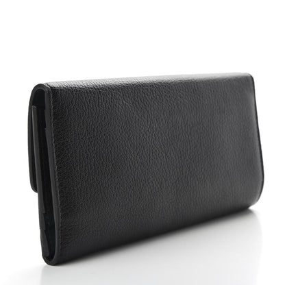 Burberry Goatskin D-Ring Continental Wallet Black 3 of 7
