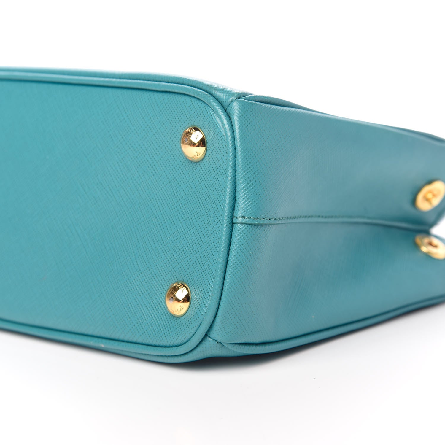 Prada Saffiano Mini Galleria Double Zip Tote Turchese 9 of 9
