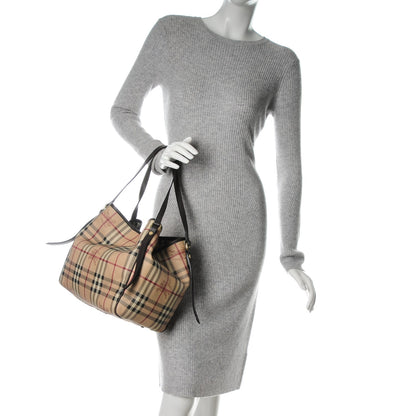 Burberry Haymarket Check Small Canterbury Tote Chocolate 2 of 10
