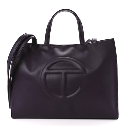 Telfar Vegan Leather Medium Shopping Bag Eggplant 1 of 10
