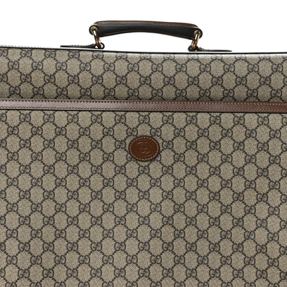 Gucci GG Supreme Monogram Azalea Calfskin Retro Interlocking G Garment Bag Beige Ebony Brown Sugar 7 of 9