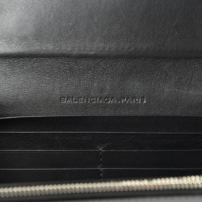 Balenciaga Laminated Calfskin Giant 12 Silver Hardware Money Wallet Black 6 of 10
