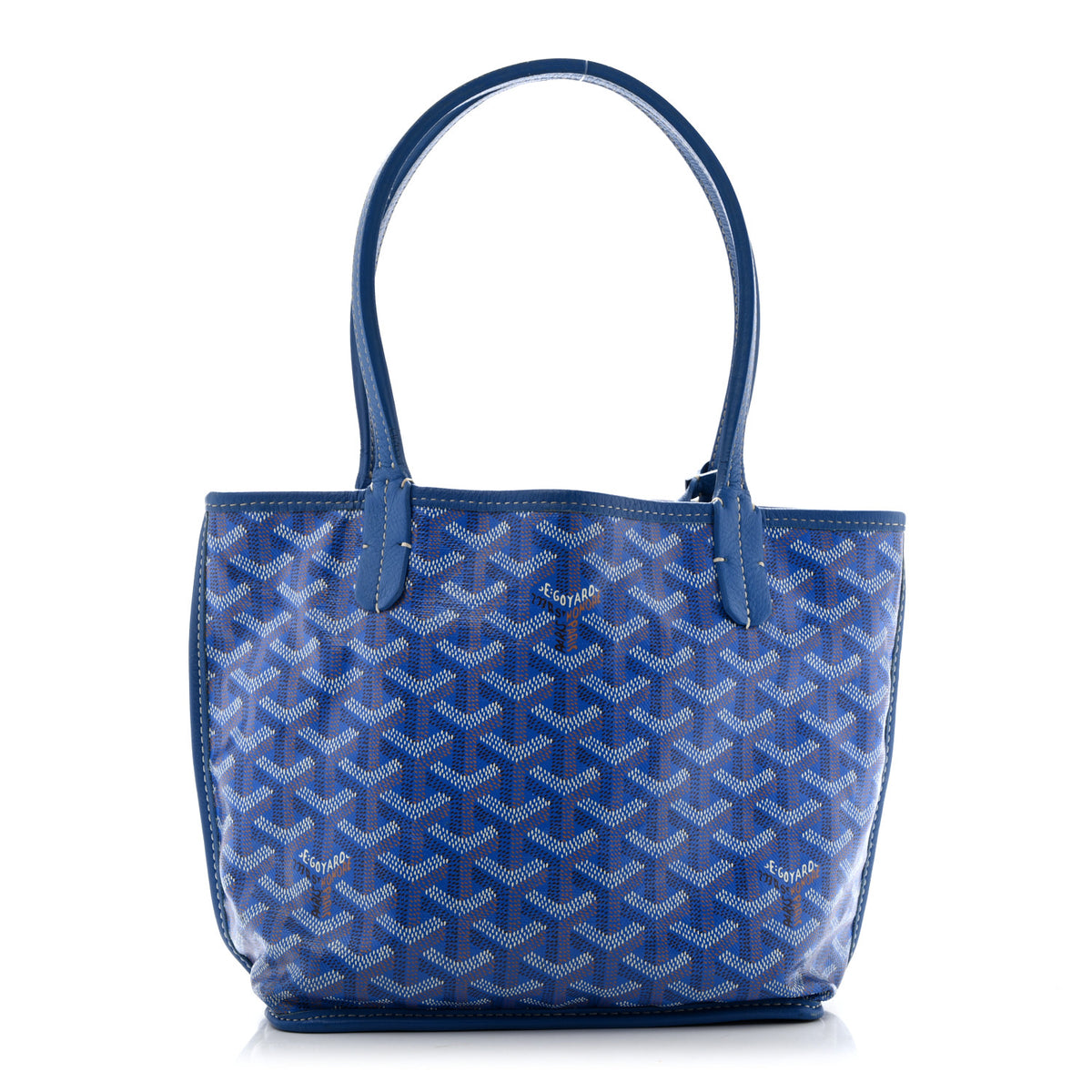 Goyardine Reversible Mini Anjou Sky Blue