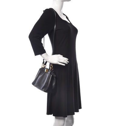 Fendi Nappa Mini Peekaboo Iconic Satchel Black 3 of 12