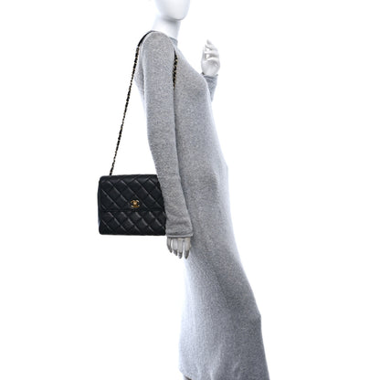 Chanel Caviar Quilted Medium Single Flap Black 2 of 10