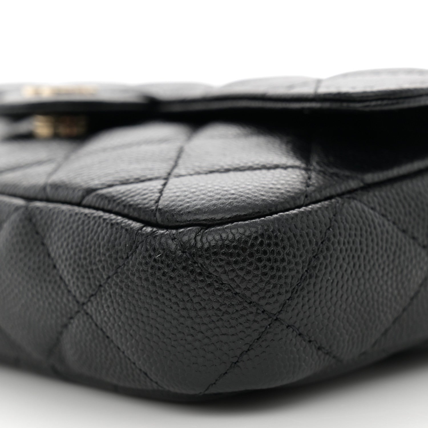 Chanel Caviar Quilted Flap Phone Holder With Chain Black 12 of 14