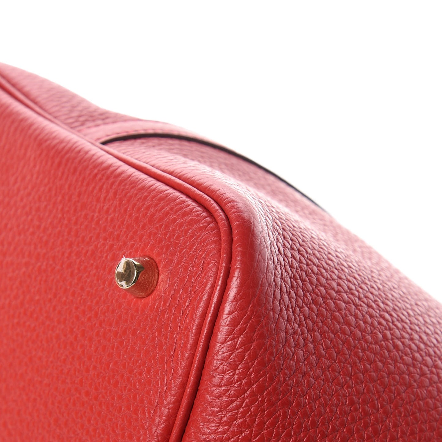Taurillon Clemence Picotin Lock 22 MM Rouge Casaque