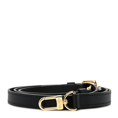 Louis Vuitton Calfskin 16mm Adjustable Shoulder Strap Black 1 of 5