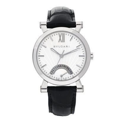 Bulgari Stainless Steel Alligator 42mm Sotirio Retrograde Date Automatic Watch 1 of 4