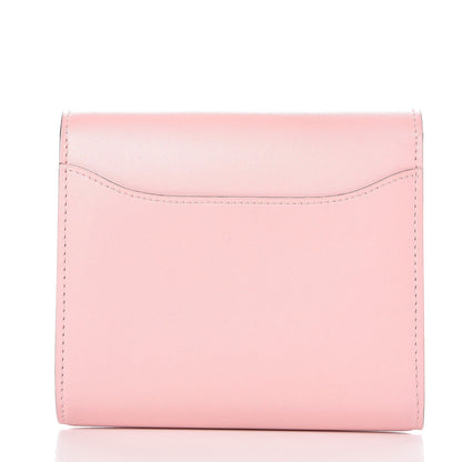 Hermes Tadelakt Lizard Constance Short Wallet Rose Sakura Bougainvillea 4 of 15