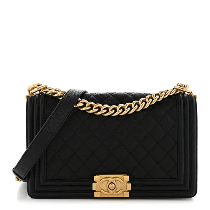 Chanel Caviar Quilted Medium Boy Flap Black 1 of 12