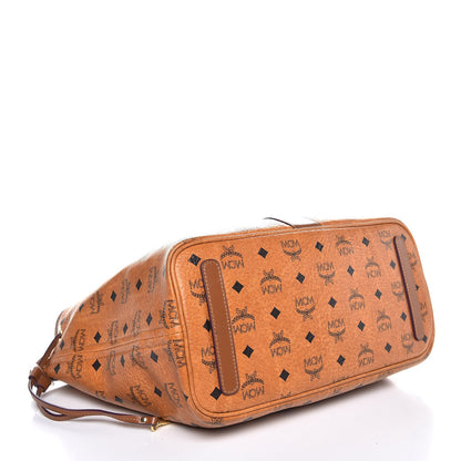MCM Visetos Medium Liz Reversible Shopper Tote Cognac 9 of 20