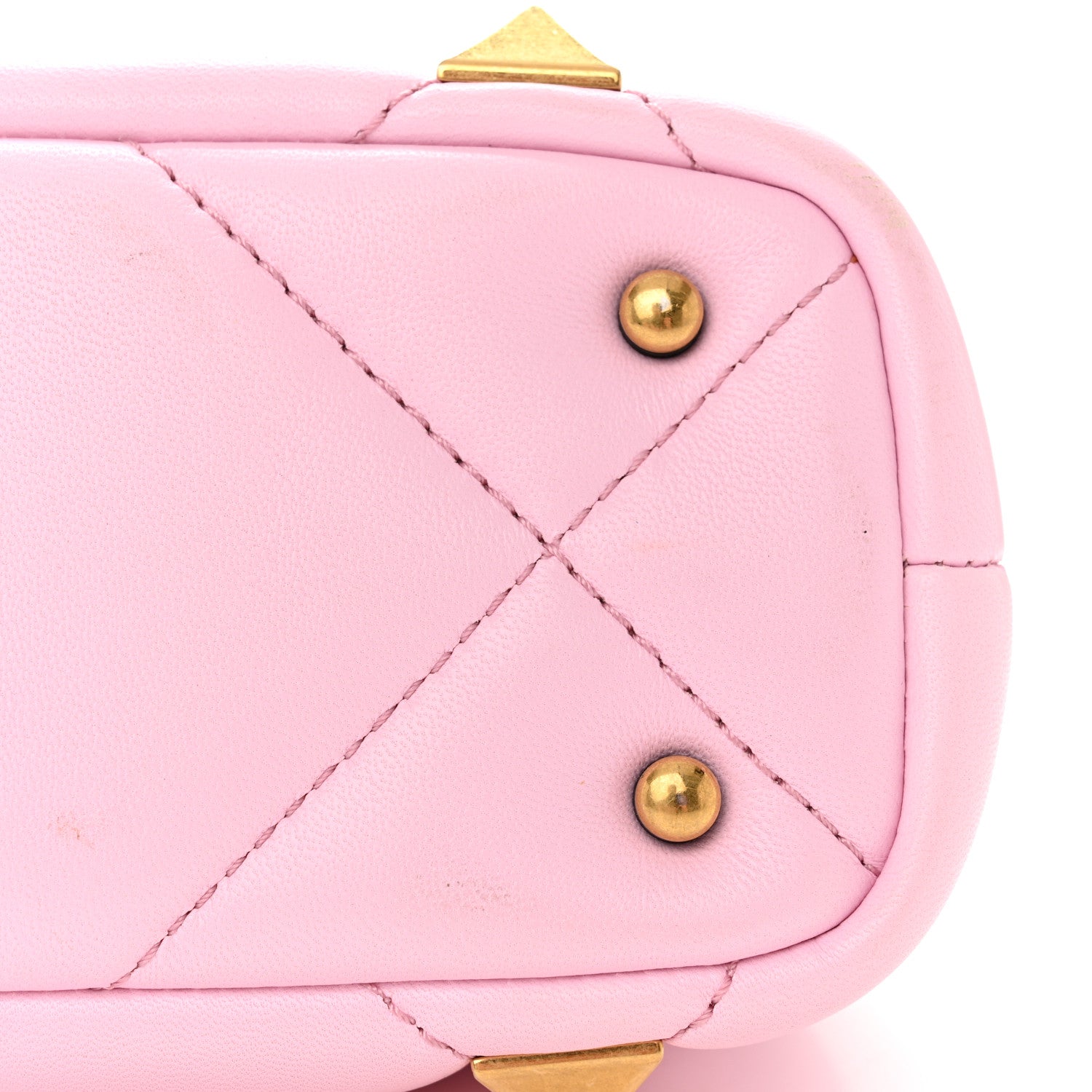 Valentino Garavani Nappa Mini Roman Stud The Handle Bag Pink Borealis 12 of 12