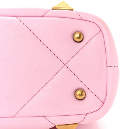 Valentino Garavani Nappa Mini Roman Stud The Handle Bag Pink Borealis 12 of 12