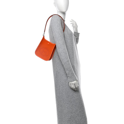 Hermes Toile Officier Swift Neo Evelyne TPM Jaune D'Or Feu Orange Minium 2 of 11