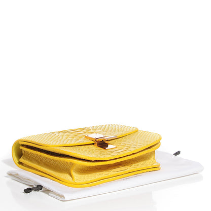 Celine Python Medium Classic Box Yellow 4 of 7