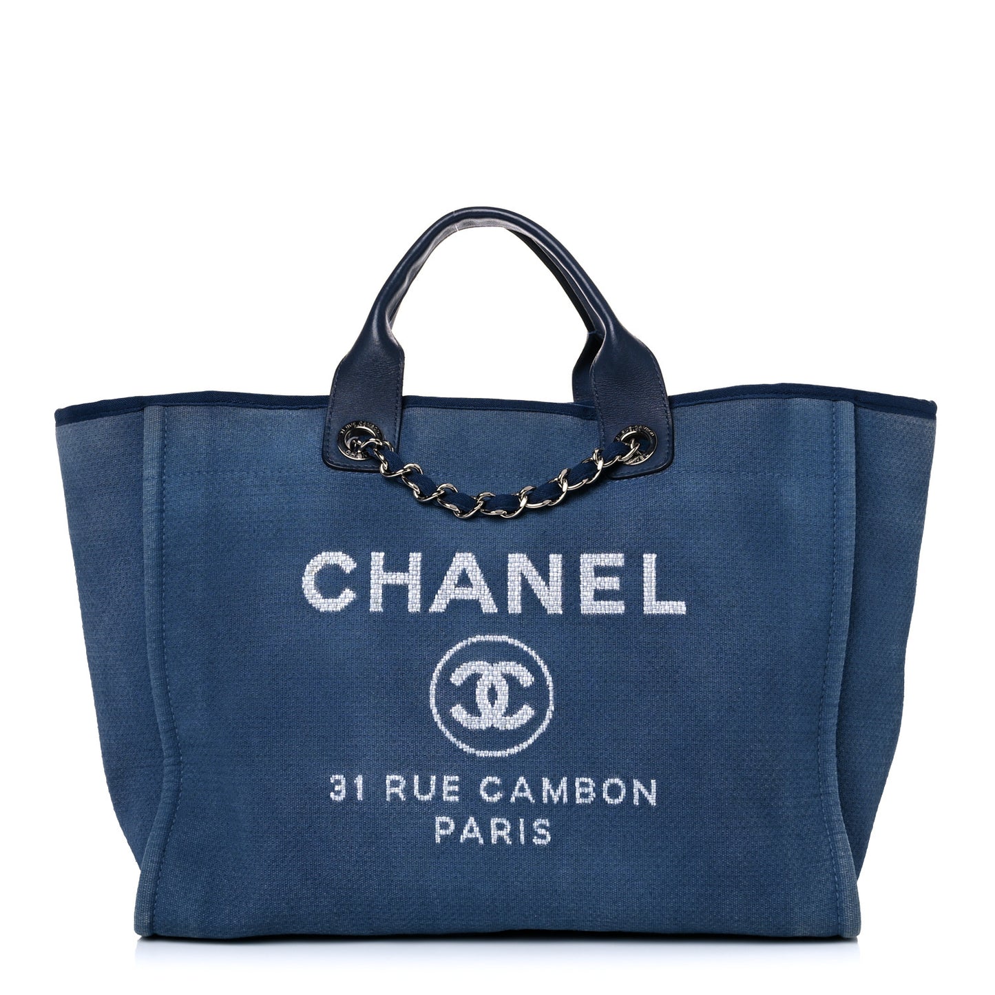 Canvas Medium Deauville Tote Blue