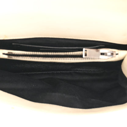 Saint Laurent Sheepskin Matelasse Chevron Monogram Medium College Bag Dove White 5 of 20