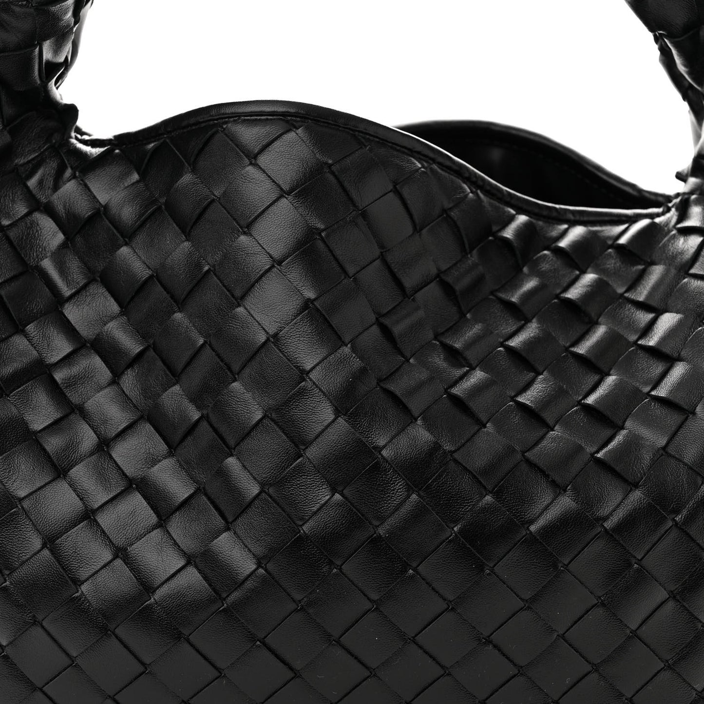 Calfskin Intrecciato Small Hop Black