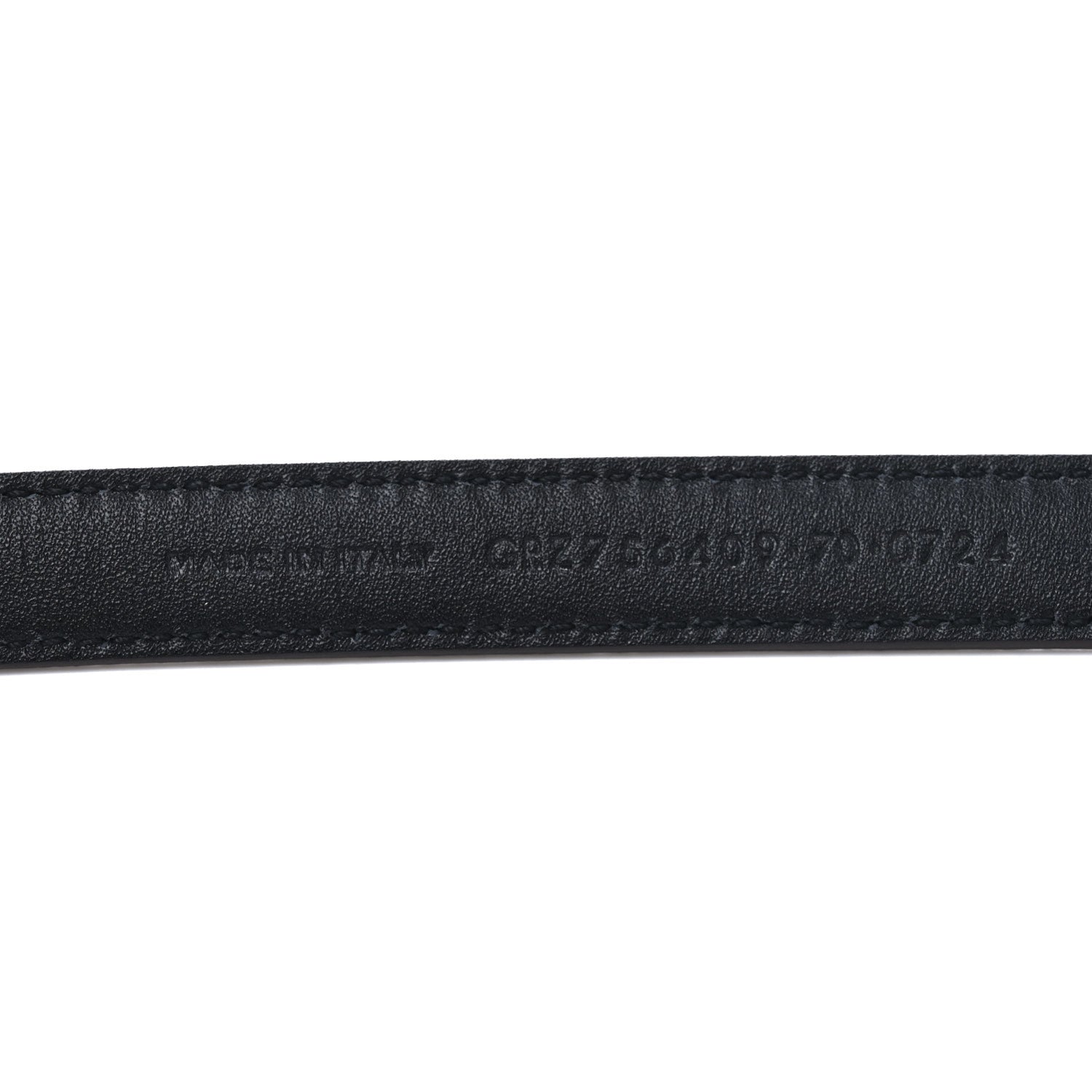 Saint Laurent Smooth Calfskin Oval Thin Belt 70 28 Dark Currant 4 of 4