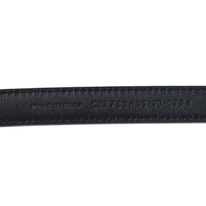 Saint Laurent Smooth Calfskin Oval Thin Belt 70 28 Dark Currant 4 of 4