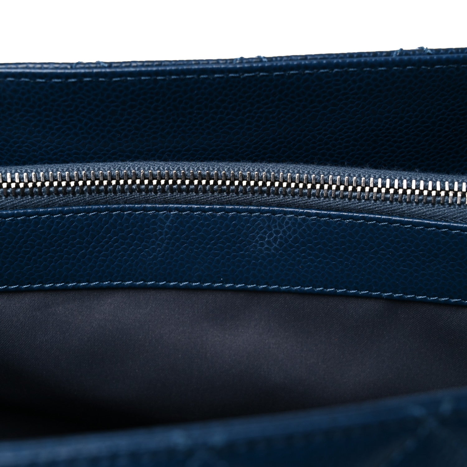 Chanel Caviar Quilted XL Grand Shopping Tote GST Navy Blue 13 of 15