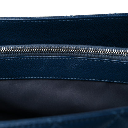 Chanel Caviar Quilted XL Grand Shopping Tote GST Navy Blue 13 of 15