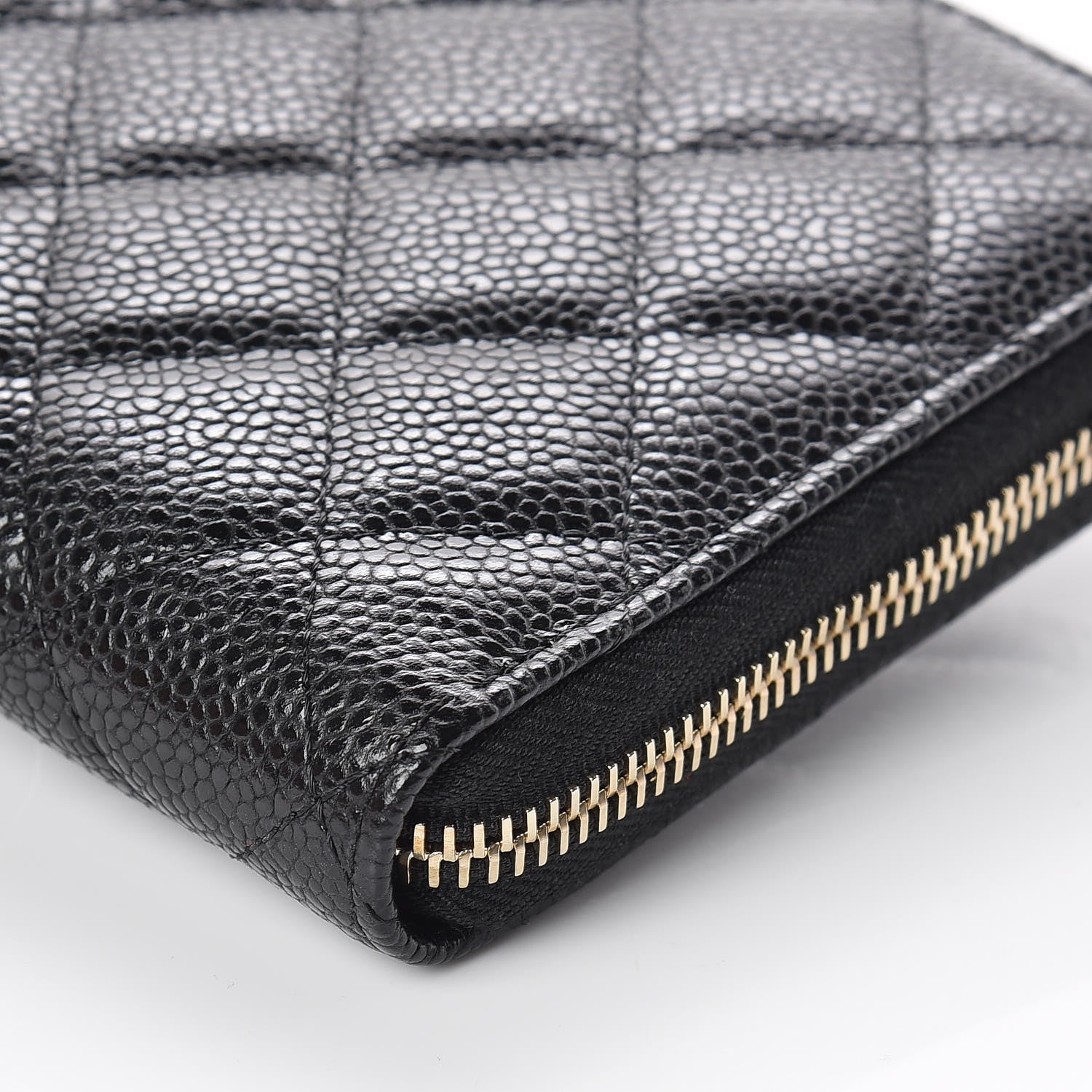 Chanel Caviar Quilted Large Zip Around Organizer Wallet Black 10 of 11