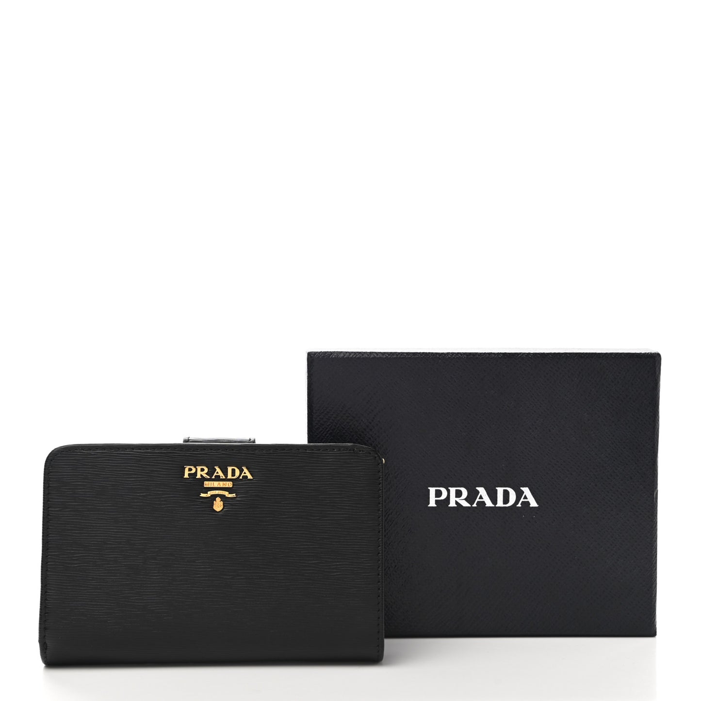 Vitello Move Metal Compact Wallet Black