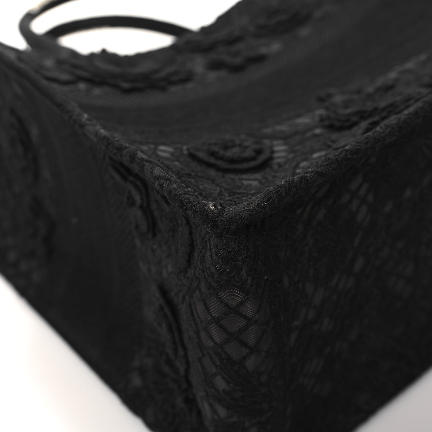 Christian Dior Embroidered 3D Macrame D-Lace Butterfly Medium Book Tote Black Multicolor 11 of 13