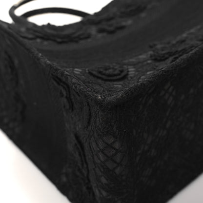 Christian Dior Embroidered 3D Macrame D-Lace Butterfly Medium Book Tote Black Multicolor 11 of 13