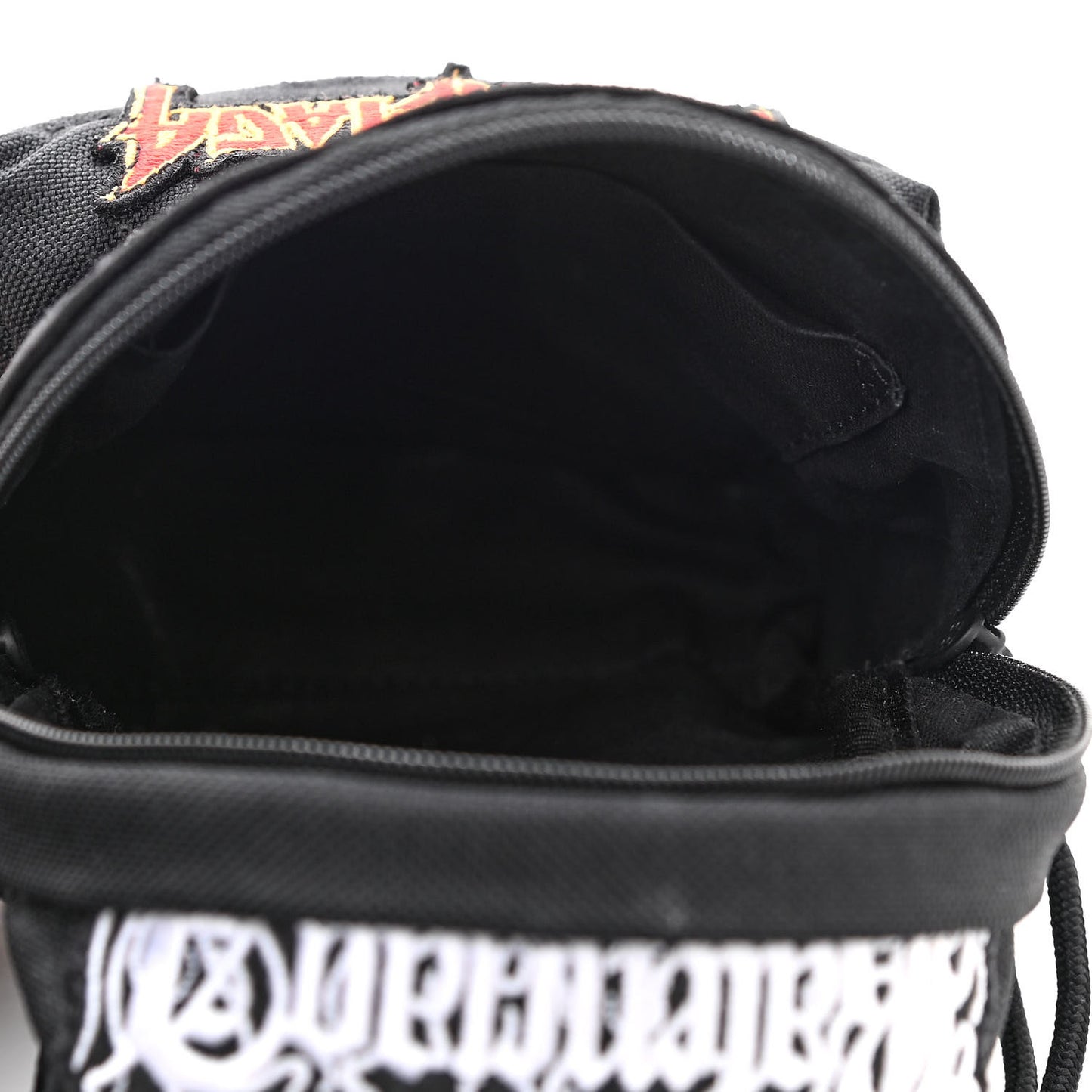 Recycled Casual Nylon Patches Mini Explorer Crossbody Backpack Black