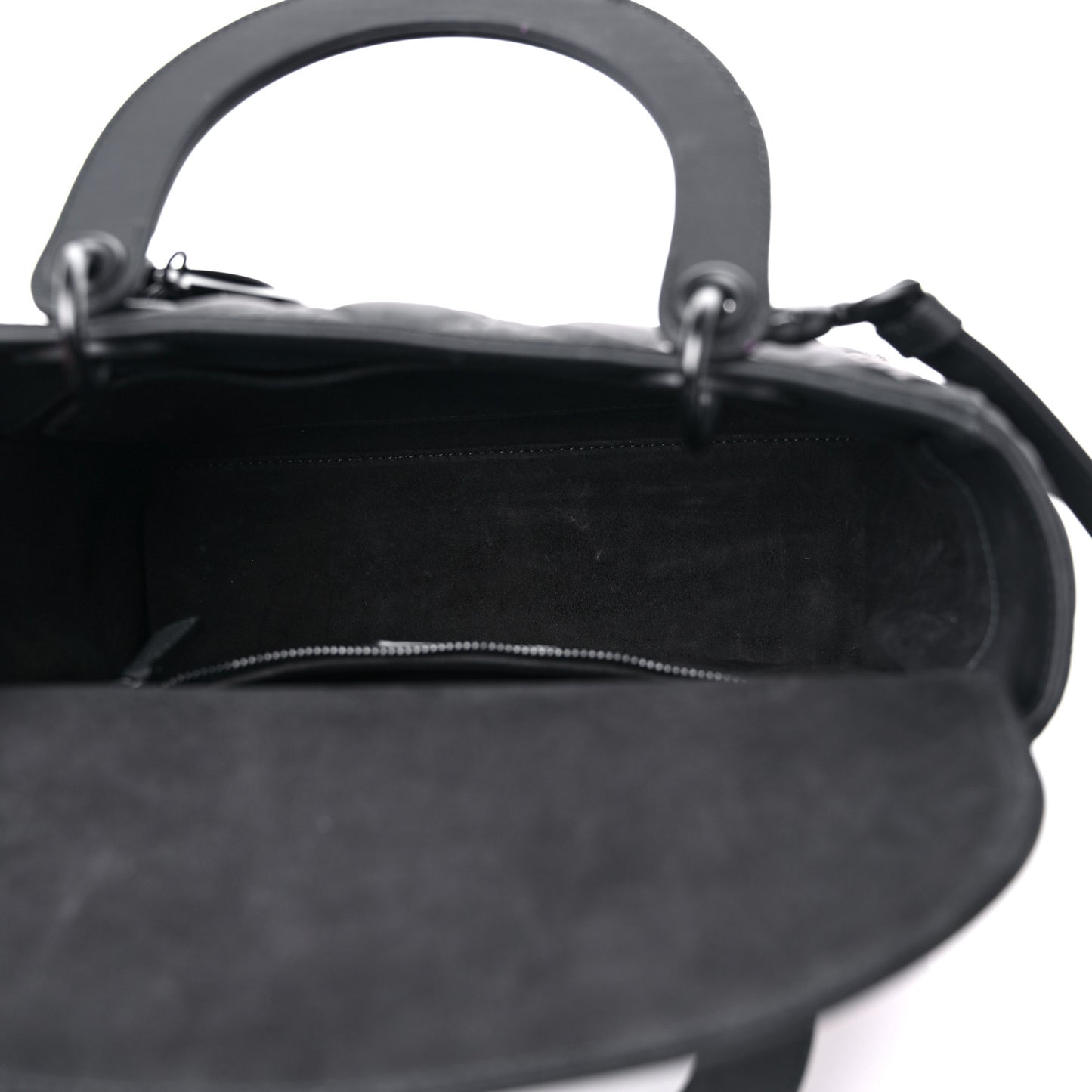 Ultra Matte Calfskin Cannage Medium Lady Dior Black