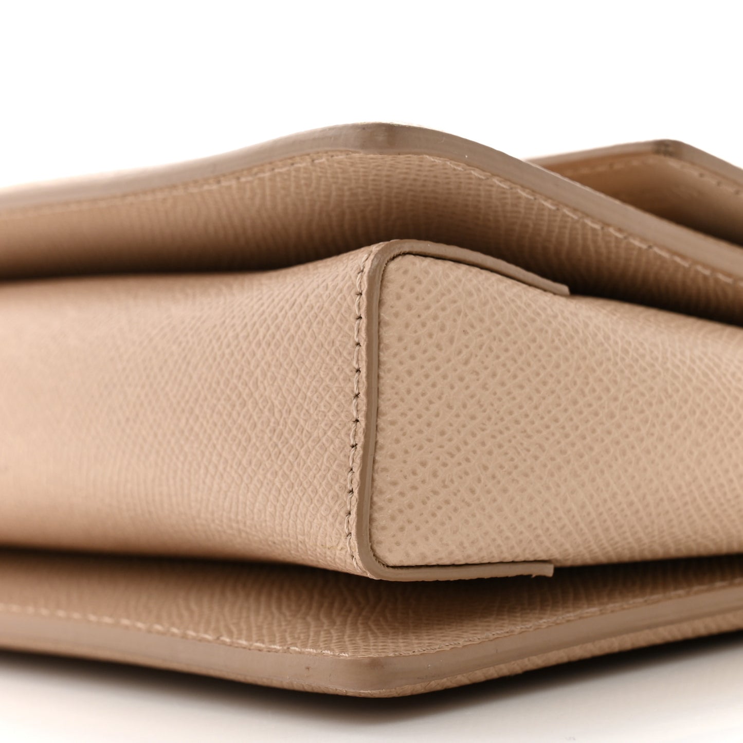 Printed Calfskin Ginny Shoulder Bag Beige