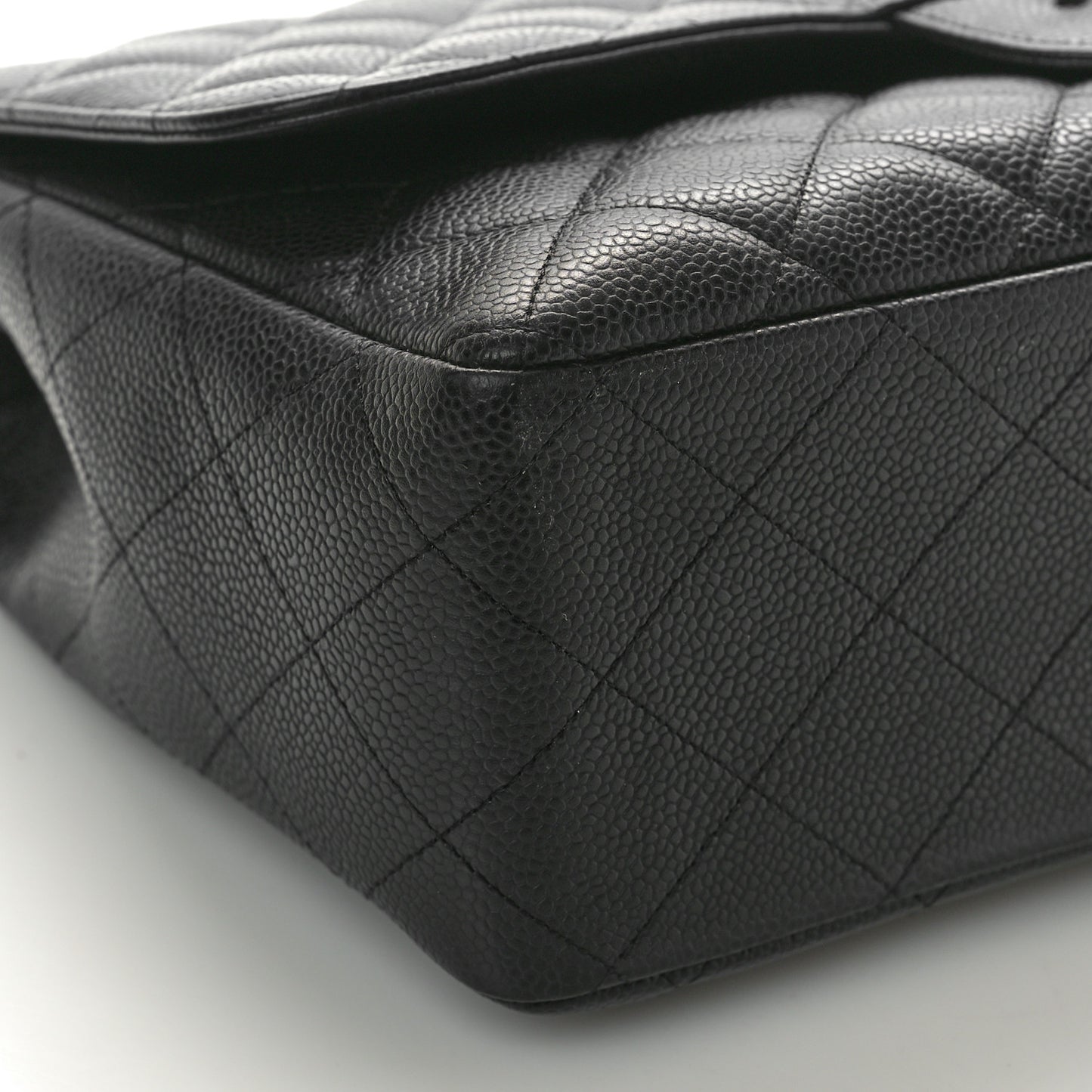 Caviar Quilted Jumbo Single Flap Black