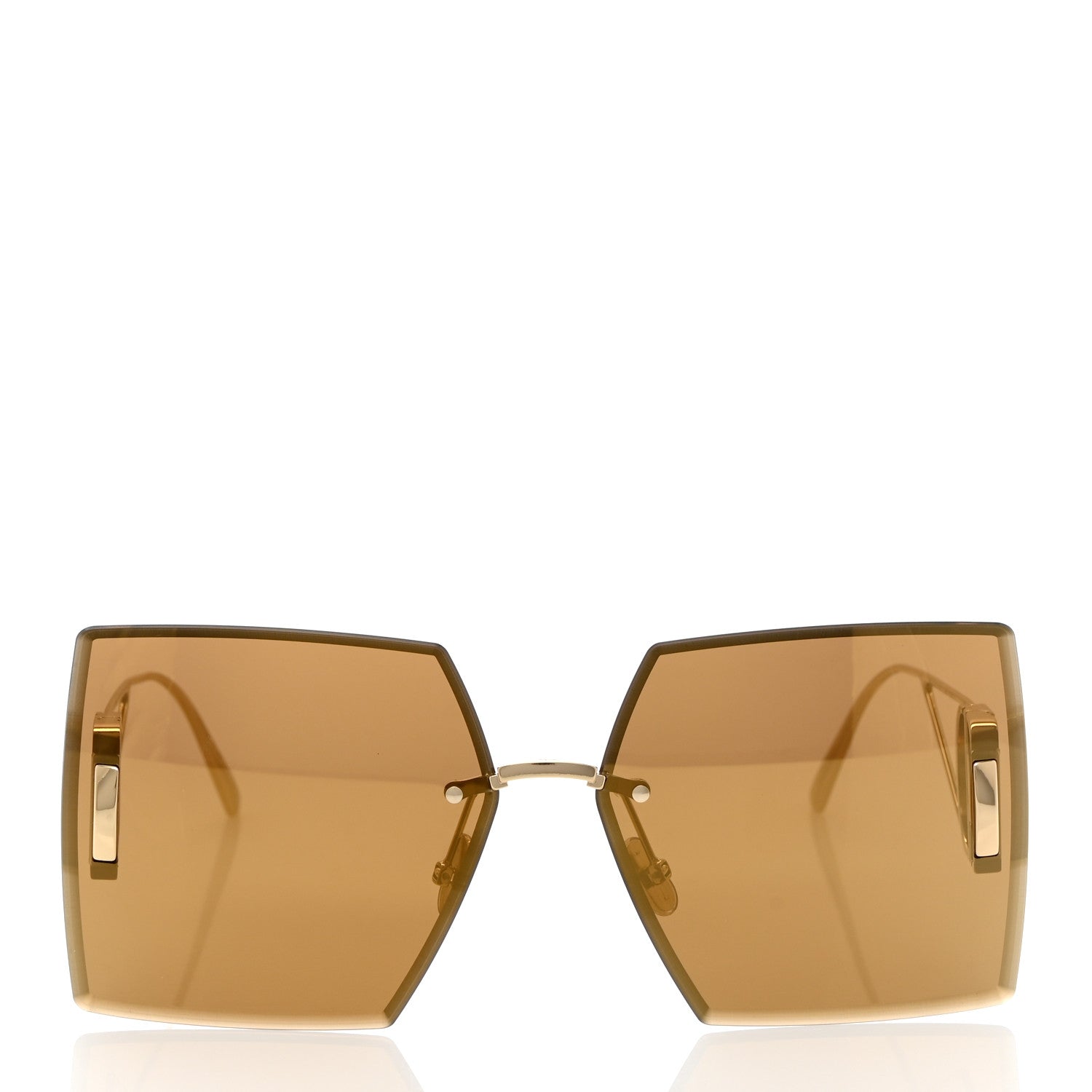 Christian Dior Metal Square 30 Montaigne S7U Sunglasses Gold 2 of 7