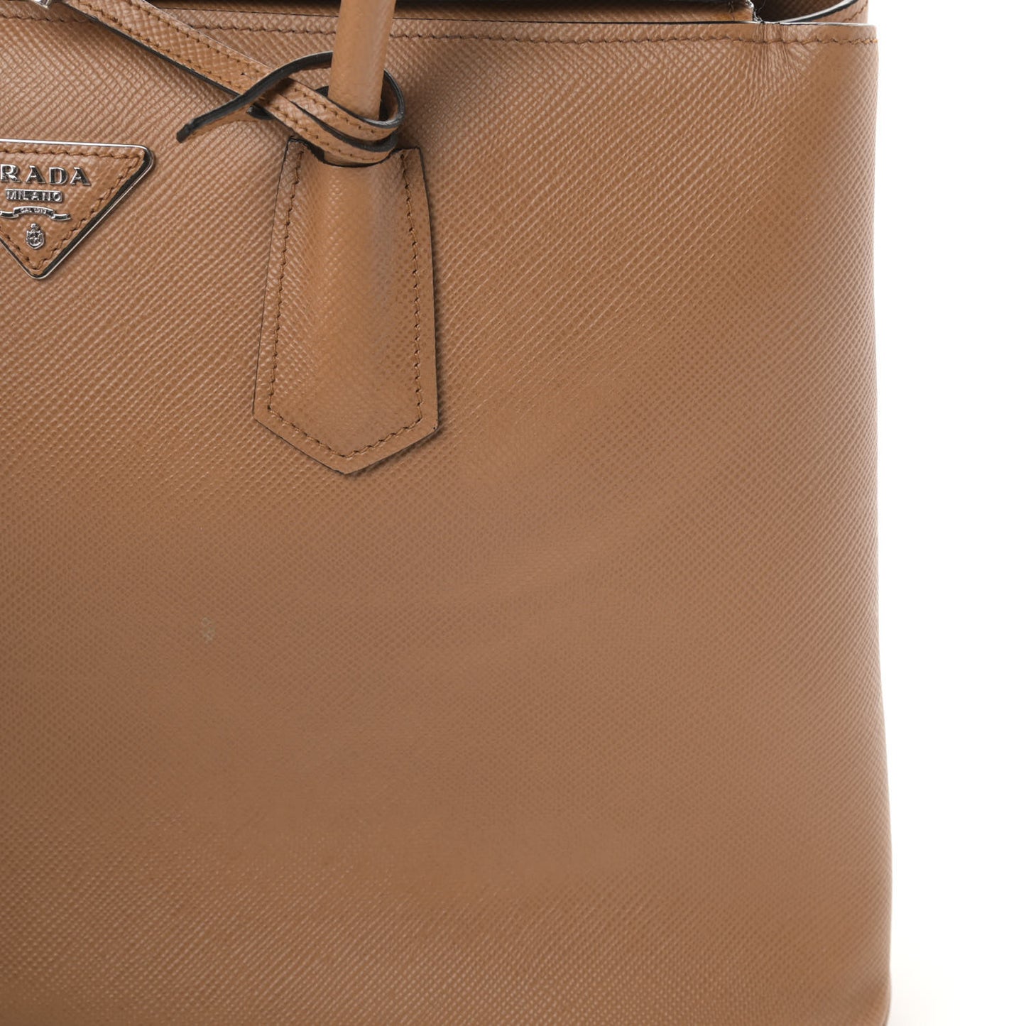 Saffiano Cuir Twin Tote Caramel