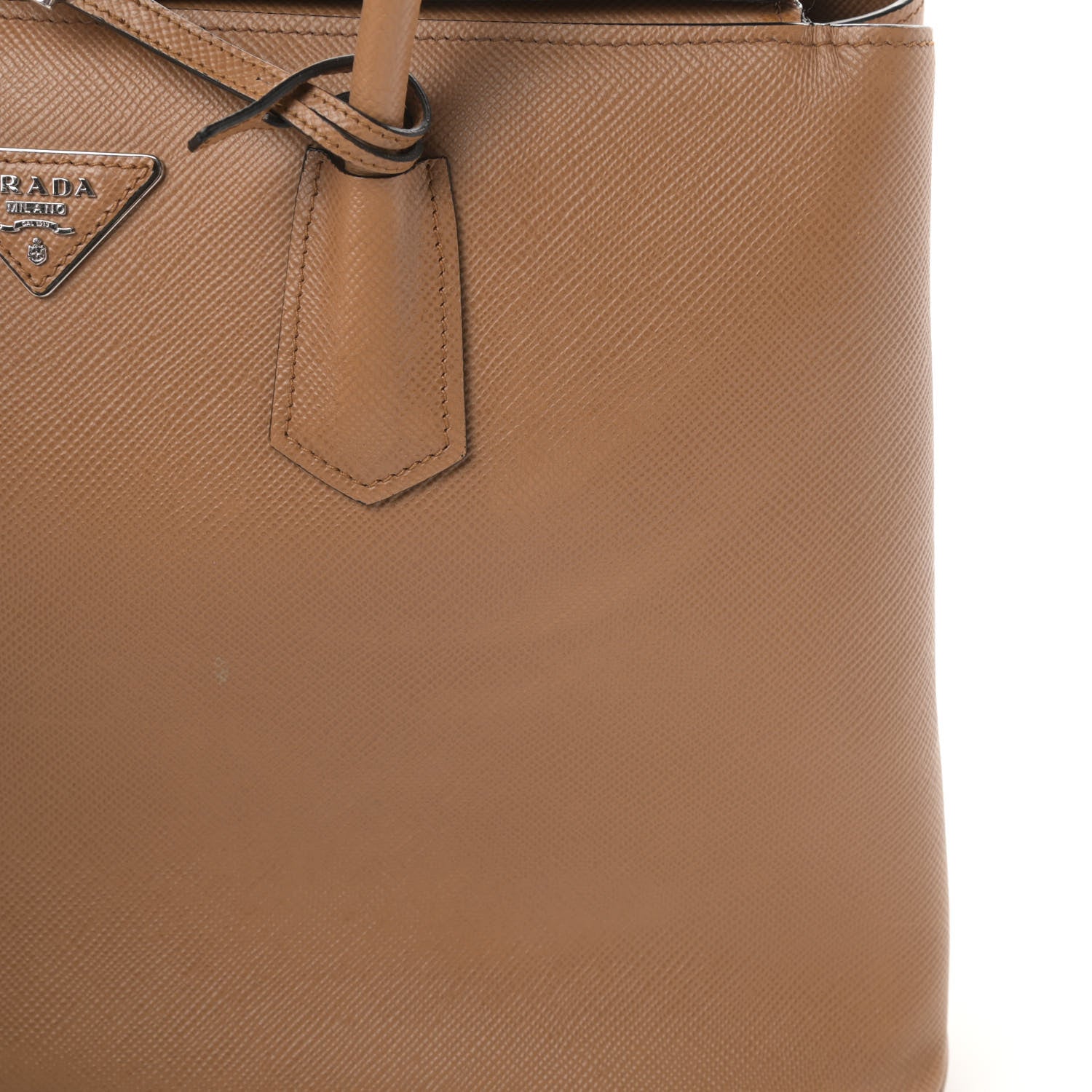 Prada Saffiano Cuir Twin Tote Caramel 17 of 18