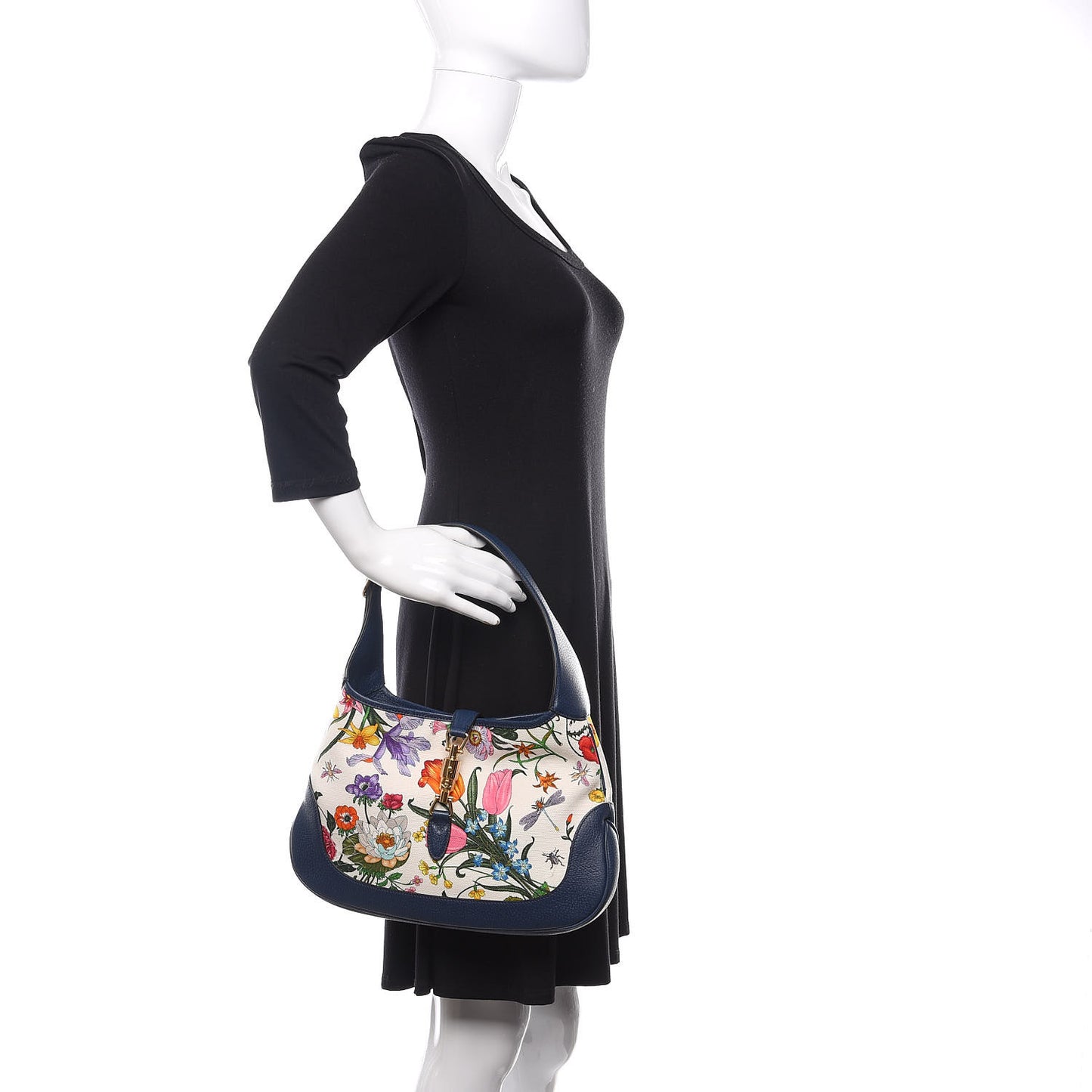 Canvas Flora Medium Jackie Hobo Blue Agata