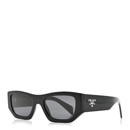 Prada Acetate Pillow Sunglasses SPR A01 Black 1 of 8
