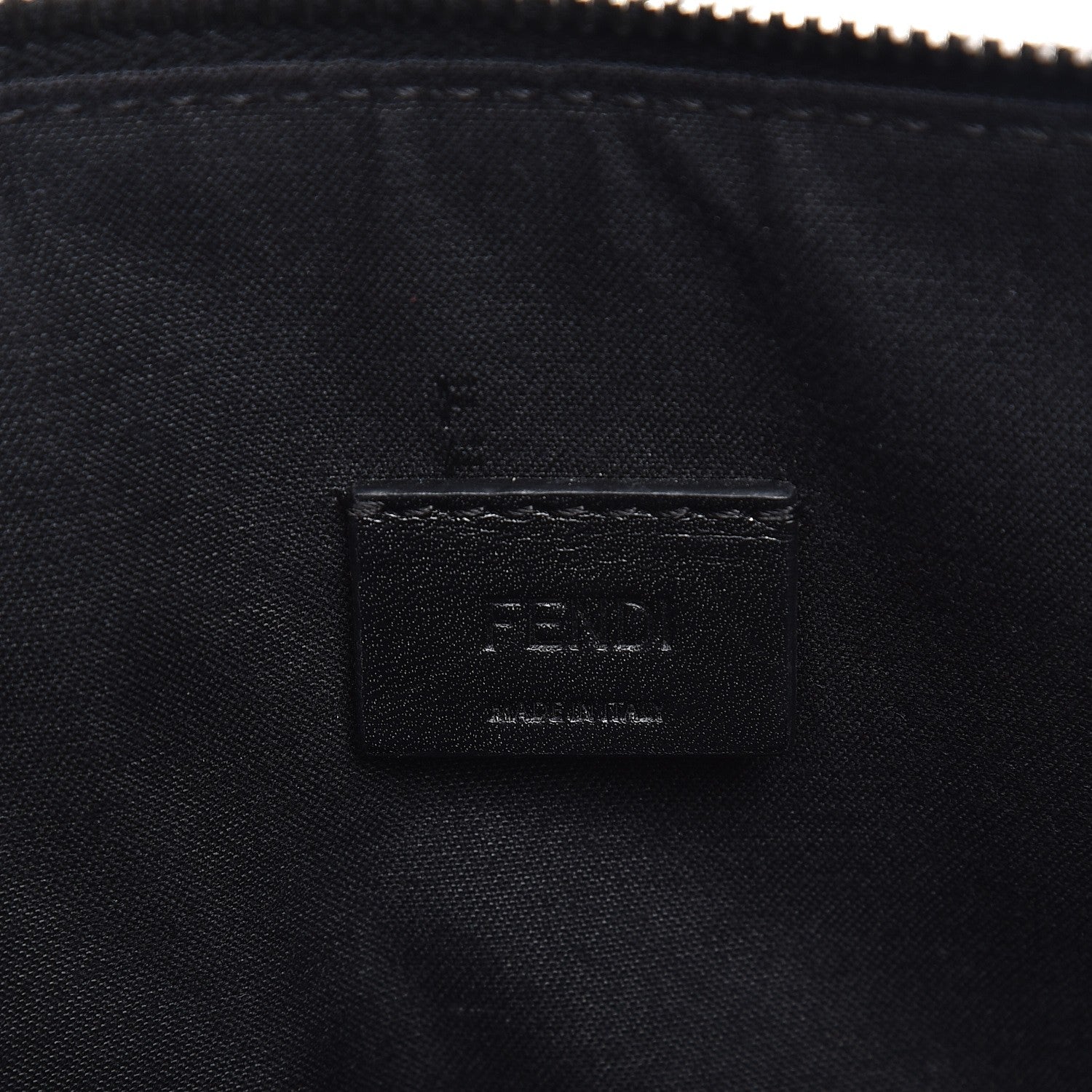 Fendi Vitello Elite Monster Eyes Pouch Black Neon Blue 6 of 8