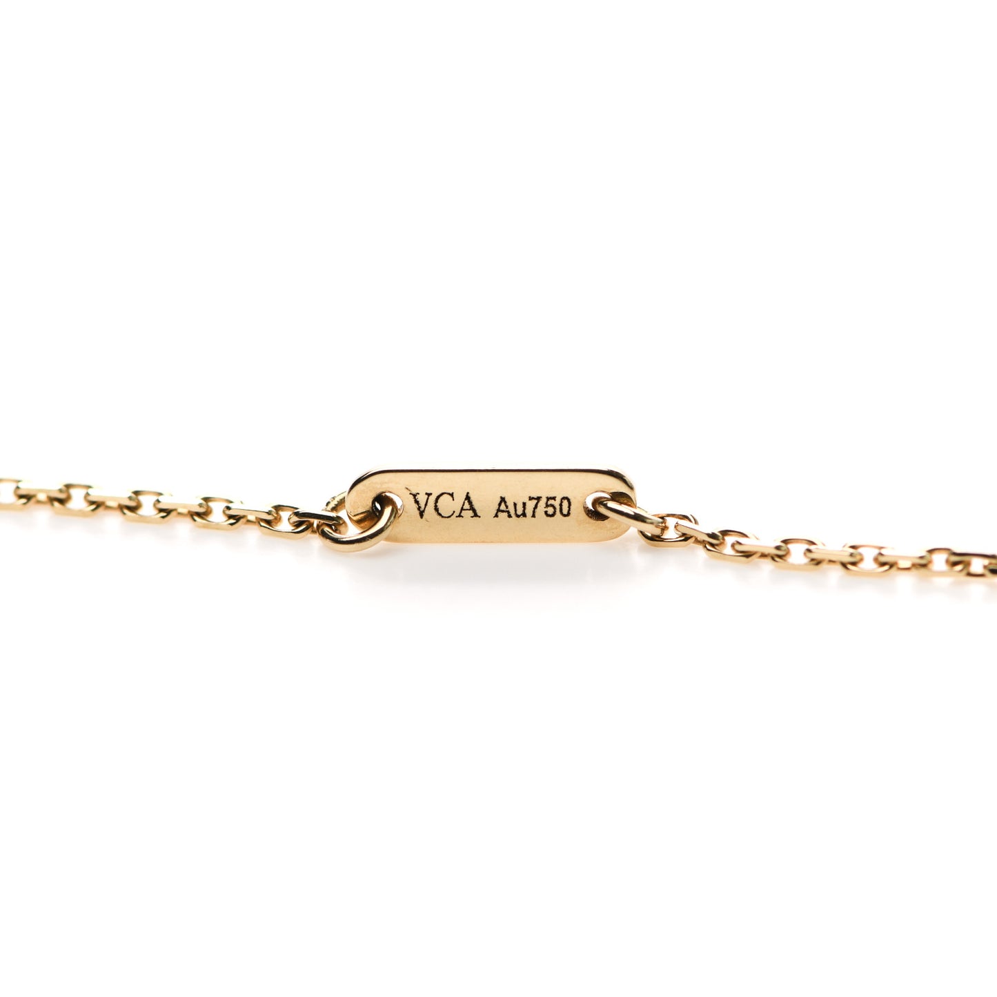 18K Yellow Gold Mother of Pearl Sweet Alhambra Pendant Necklace