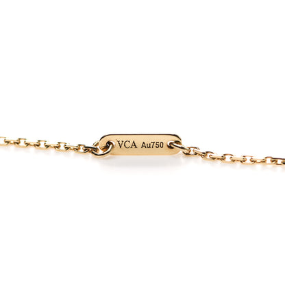 Van Cleef & Arpels 18K Yellow Gold Mother of Pearl Sweet Alhambra Pendant Necklace 5 of 6